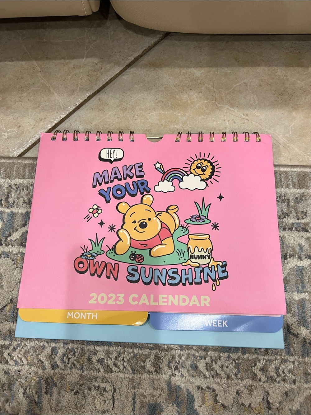 Disney Winnie the Pooh Pink "Make Your Own Sunshine" 2023 Calendar